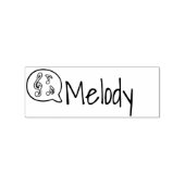 可愛パーソナライズされたいシンプルクレフ、 音符記号記号名 ラバースタンプ (インプリント)