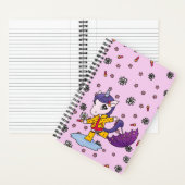 可愛パーソナライズされたいシンプルフローラユニコーン ノートブック (内側)