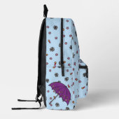 可愛パーソナライズされたいシンプルフローラユニコーン プリントバックパック (左)