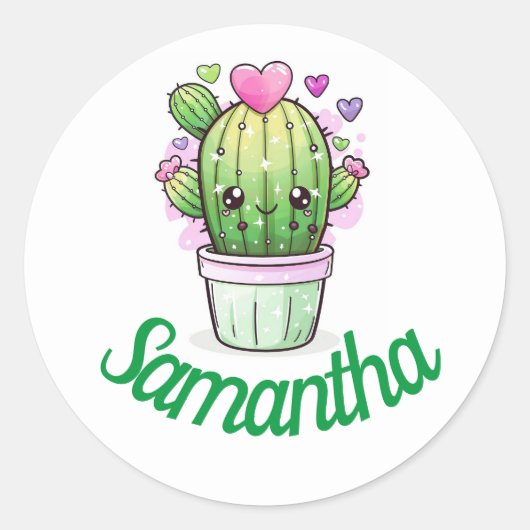 可愛パーソナライズされたいシール・シールクラシックラウンド ラウンドシール (正面)