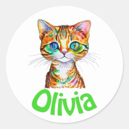 可愛パーソナライズされたいシール・シールクラシックラウンドsti ラウンドシール