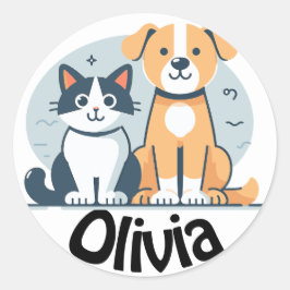 可愛パーソナライズされたいシール・シールクラシックラウンドsti ラウンドシール