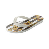 可愛パーソナライズされたいジンジャーブレッドマン キッズビーチサンダル (アングル)