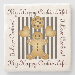 可愛パーソナライズされたいジンジャーブレッドマン ストーンコースター
