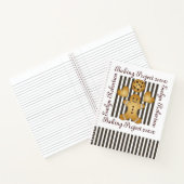 可愛パーソナライズされたいジンジャーブレッドマン ノートブック (内部)