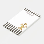 可愛パーソナライズされたいジンジャーブレッドマン ポストイット (アングル)