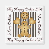 可愛パーソナライズされたいジンジャーブレッドマン マグネット (正面)