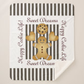 可愛パーソナライズされたいジンジャーブレッドマンCookieキッズ シェルパブランケット (正面)