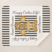 可愛パーソナライズされたいジンジャーブレッドマンCookieキッズ シェルパブランケット (正面(横))