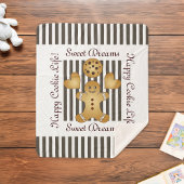 可愛パーソナライズされたいジンジャーブレッドマンCookieキッズ シェルパブランケット