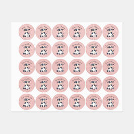 可愛パーソナライズされたいスタイリッシュ牛水彩学校 ラベル