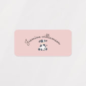 可愛パーソナライズされたいスタイリッシュ牛水彩学校 ラベル (デザイン2)