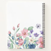 可愛パーソナライズされたいソフトピンクフローラ雑誌 ノートブック (裏面)