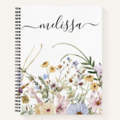 可愛パーソナライズされたいソフト春フローラジャーナル ノートブック (正面)