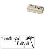 可愛パーソナライズされたいタンポポ種ありがとうお名前 ラバースタンプ (押印)