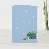 可愛パーソナライズされたいチワワ漫画クリスマス シーズンカード (裏面)