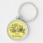 可愛パーソナライズされたいテンプレート キーホルダー (正面)