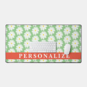 可愛パーソナライズされたいデイジー花プリント付き卓上マット デスクマット (キーボード&マウス)