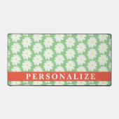 可愛パーソナライズされたいデイジー花プリント付き卓上マット デスクマット (正面)