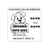 可愛パーソナライズされたいド救ッグデイトウッドアートスタンプ ラバースタンプ (インプリント)