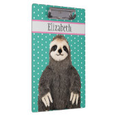 可愛パーソナライズされたいナマケモノの名前 クリップボード (右)