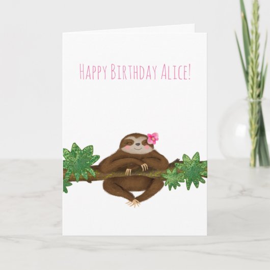 可愛パーソナライズされたいナマズ誕生日カード カード (正面)