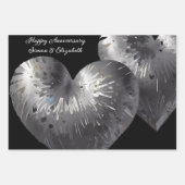 可愛パーソナライズされたいハッピーアニバーズ ラッピングペーパーシート (正面)