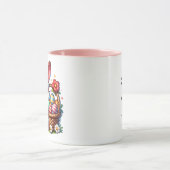 可愛パーソナライズされたいハッピーイースターママ マグカップ (中央)