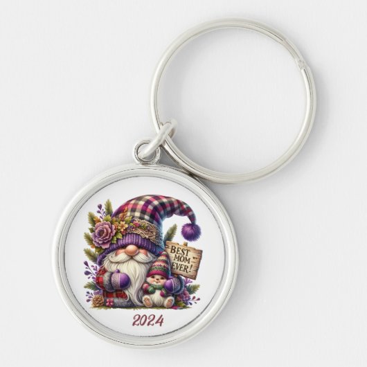 可愛パーソナライズされたいハッピーマザーの日/格言 キーホルダー (正面)