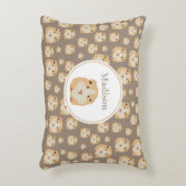 可愛パーソナライズされたいハムスター柄 アクセントクッション (正面(垂直))