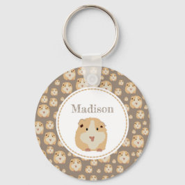 可愛パーソナライズされたいハムスター柄 キーホルダー