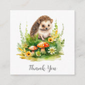 可愛パーソナライズされたいハリネズミ エンクロージャーカード (正面)