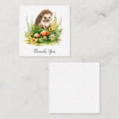 可愛パーソナライズされたいハリネズミ エンクロージャーカード (正面/裏面)