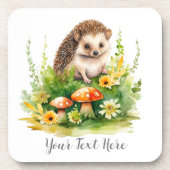 可愛パーソナライズされたいハリネズミ コースター (正面)