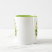 可愛パーソナライズされたいハリネズミ ツートーンマグカップ (中央)