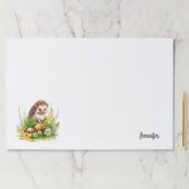 可愛パーソナライズされたいハリネズミ ペーパーパッド (インサイチュ)