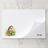 可愛パーソナライズされたいハリネズミ ペーパーパッド (折り畳み)