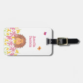 可愛パーソナライズされたいハリネズミ ラゲッジタグ (正面横)