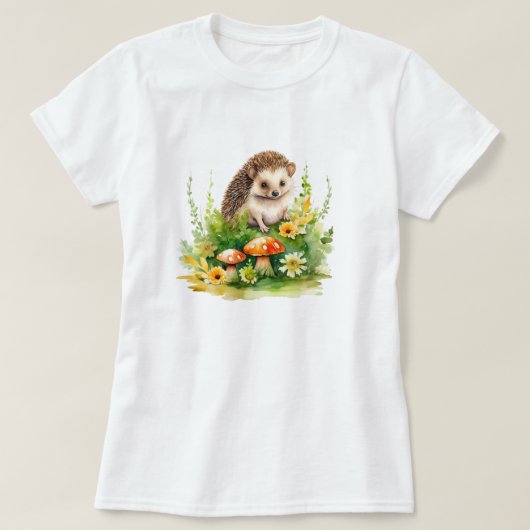 可愛パーソナライズされたいハリネズミ Tシャツ (デザイン正面)