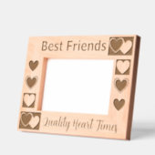 可愛パーソナライズされたいハートエレガント作品 レーザー彫刻フレーム (左)