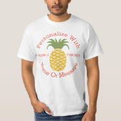 可愛パーソナライズされたいパイナップル Tシャツ (正面)