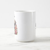 可愛パーソナライズされたいパグ犬 コーヒーマグカップ (中央)