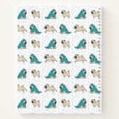 可愛パーソナライズされたいパグ犬 ノートブック (裏面)