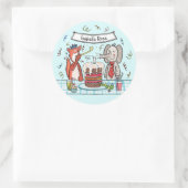 可愛パーソナライズされたいパーティー動物 ラウンドシール (バッグ)