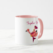 可愛パーソナライズされたいパープルマーメイド&ピンクメルミンゴ マグカップ (正面右)