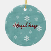 可愛パーソナライズされたいヒョウ・アパルーサ~アッピーホース セラミックオーナメント (正面)