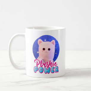 可愛パーソナライズされたいピンク色のブループリントのパワーフォト コーヒーマグカップ