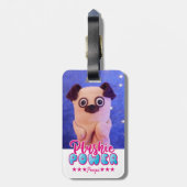 可愛パーソナライズされたいピンク色のブループリントのパワーフォト ラゲッジタグ (裏面縦)