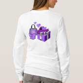 可愛パーソナライズされたいファッション絵文字ショッピング Tシャツ (裏面)