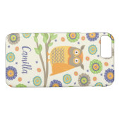 可愛パーソナライズされたいフクロウ柄 Case-Mate iPhoneケース (裏面(横))